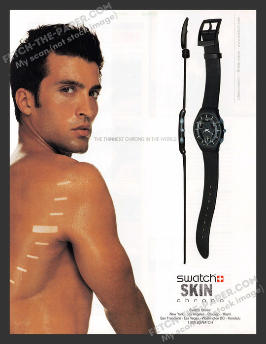 2001 Print Advertisement Swatch Watches Skin Chrone Ad.