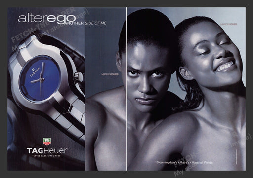 Tag Heuer Watch Marion Jones Alterego 2000s Print Advertisement (2 pages) 2001 Fetch the Paper!