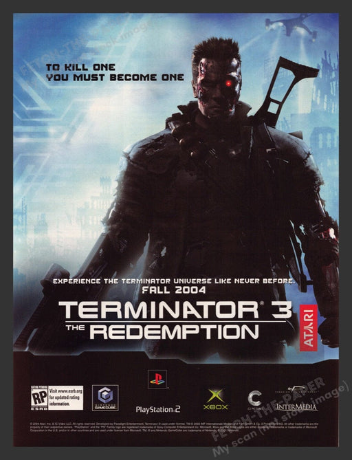 2004 Terminator 3: The Redemption Video Game Print Advertisement