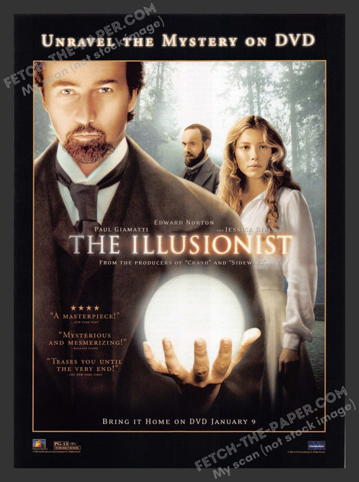 2007 Print Advertisement The Illusionist Movie Release Actor & Actresses Ad.