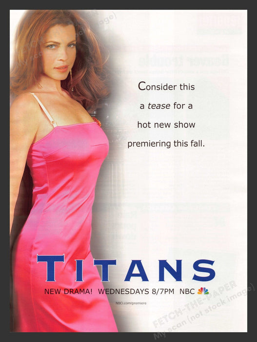 2000 Titans T.V. Show Yasmin Blyth Actress Print Advertisement Ad.