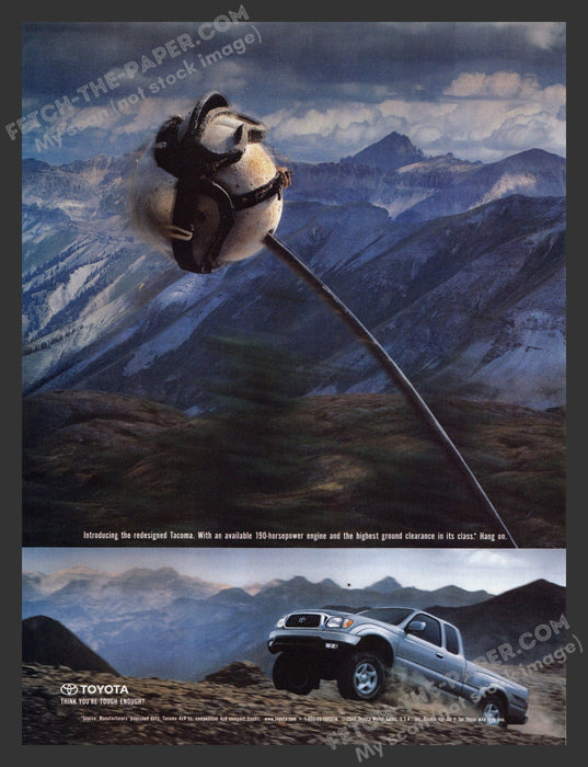 2001 Print Advertisement Toyota Tacoma 4x4 Truck Ad.
