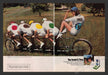 True 1980s Print Advertisement Ad (2 pages) 1983 Cigarettes Tandem Bicycle Fetch the Paper!