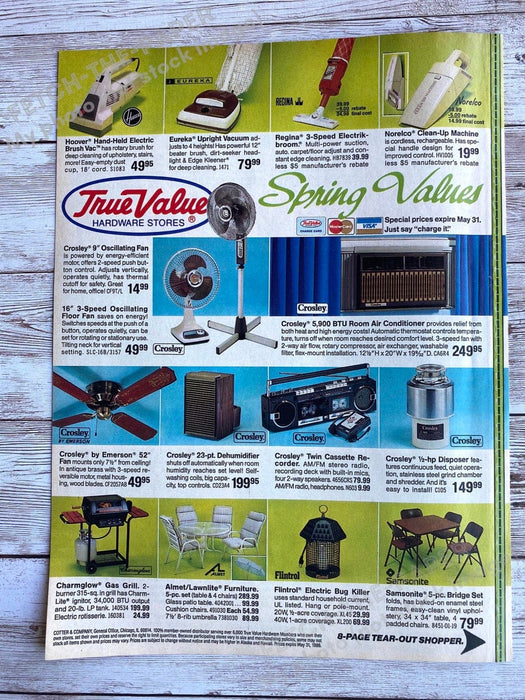 True Value "It's Spring Time!" Shopper Catalog Magazine Insert 1986 Vintage Fetch the Paper!