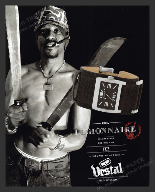 2004 Vestal Watches Legionnaire Fez The Hook Up Music Print Advertisement Ad.