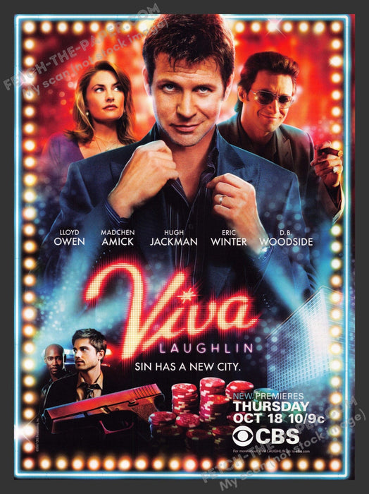 2007 Print Advertisement Viva Laughlin T.V. Show CBS Ad.