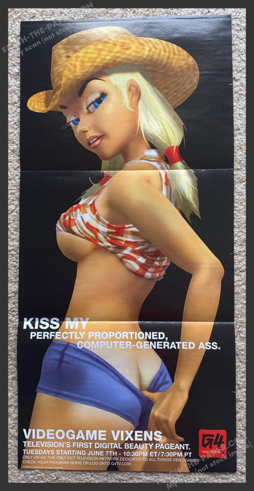 2005 Print Advertisement Video Game Vixens Digital Beauty Pageant Poster Ad.