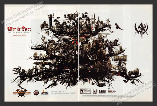 2008 Print Advertisement 2 Page Warhammer Online Age of Reckoning Video Game Ad.