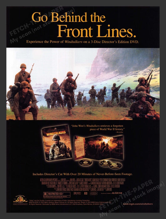 2003 Windtalkers Movie Release  Print Advertisement Ad
