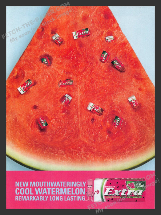 2006 Print Advertisement Wrigley's Extra Cool Watermelon Chewing Gum Ad.